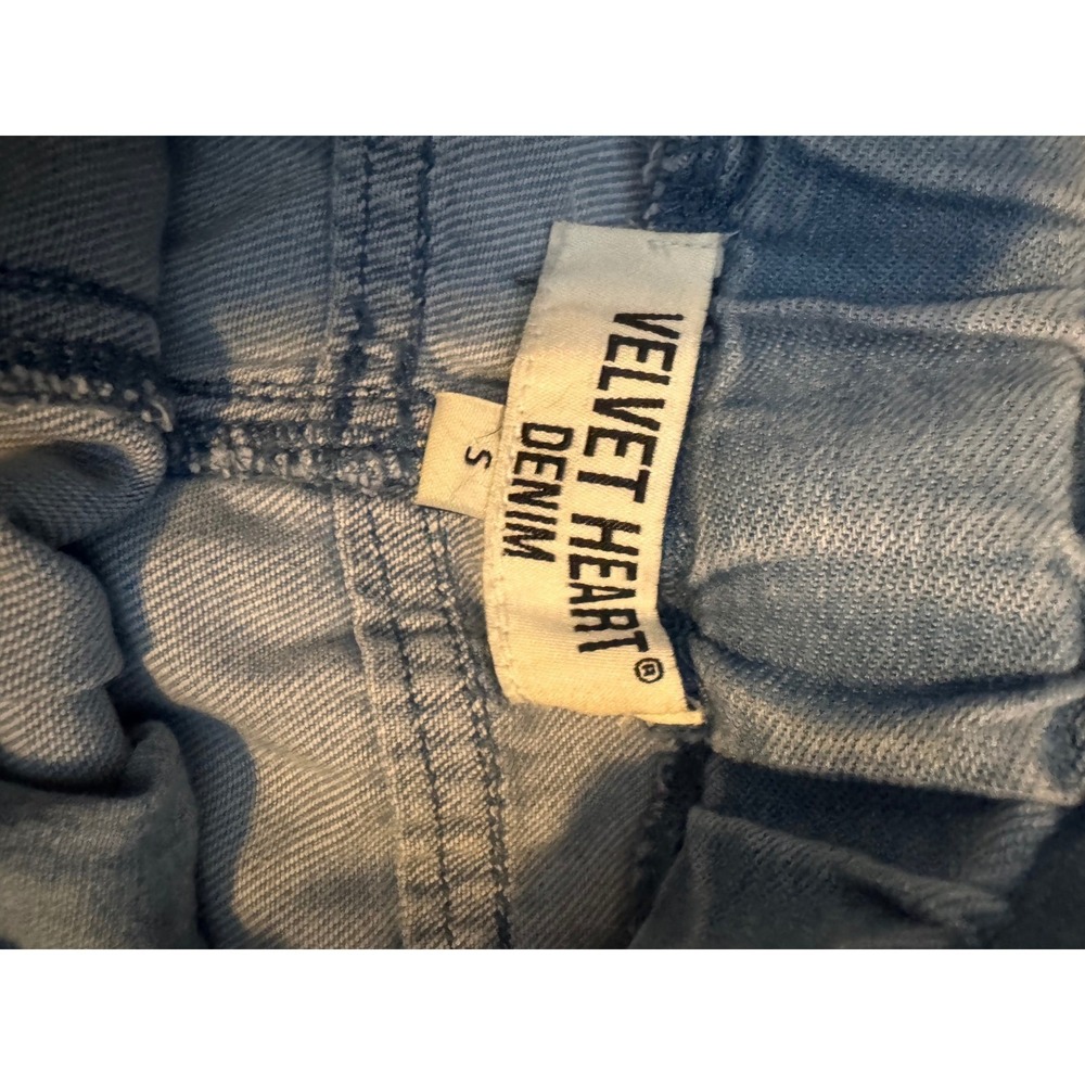 Velvet Heart Pants Denim Paperbag Waist Wide Leg Pants Blue Size Small NWT - Picture 8 of 8